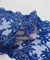 Royal Blue Floral Embroidered Lace Table Runner by the Yard, 14" Wide Sequin Mesh Lace Trim with Scalloped Edges